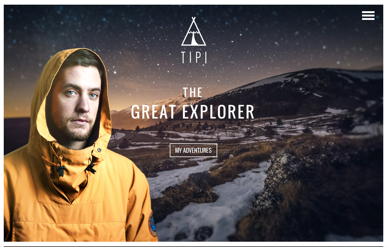 Tipi - A Responsive Static Template for Travelling 